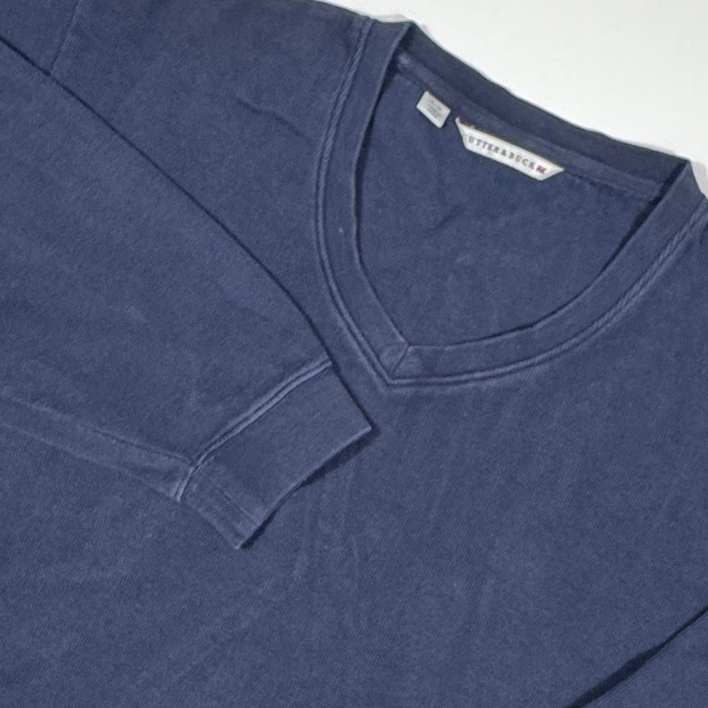 Cutter & Buck Mens Navy Blue V-Neck Cotton‎ Sweater Sweatshirt XL MCK80664